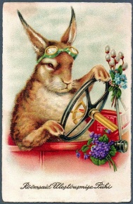 Vintage rabbit driving