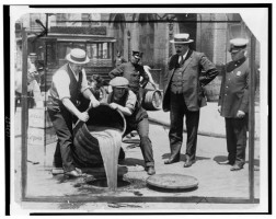 Alcohol into Sewer 1921 Library of Congress