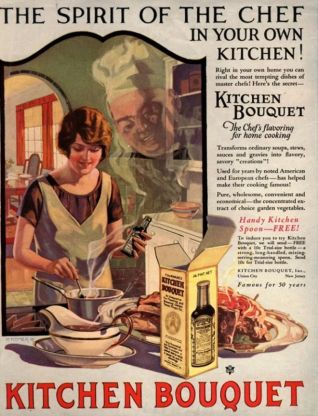 Vintage kitchen bouquet ad