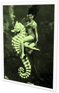 Vintage Mermaid Seahorse