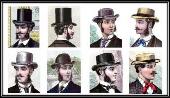 Victorian men hats