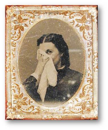 1860s Woman Handkerchief tintipe