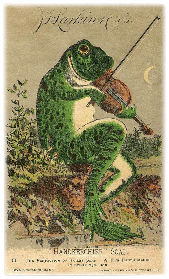 Vintage Frog Handkerchief Soap ad
