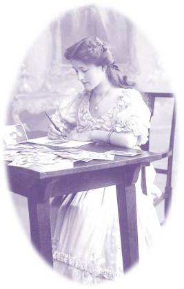 Lady writing letters
