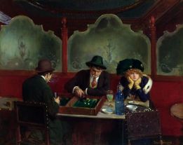 The Backgammon Players by Jean Beraud 1849-1935