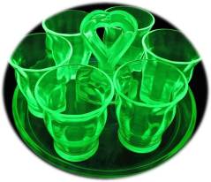 Green Depression Optic Shot Glasses