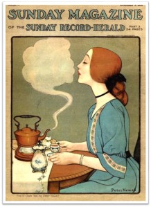 1905 Sunday Mag Tea Woman steam kiss