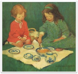 1924 Good housekeeping 2 girls tea