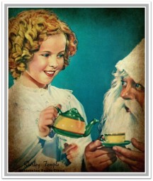 1937 Look Shirley Temple Santa tea