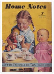 1940s Home Notes Girl tea party