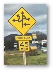 Good Luck road sign