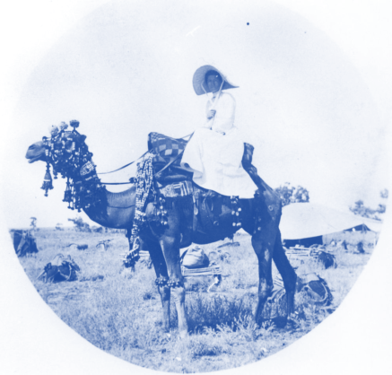 1880 Blue_woman_on_a_camel Queensland Australia