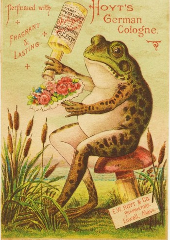 Frog Hoyt Cologne ad 1900 wiki