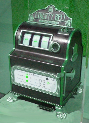 Liberty Bell Slot Machine, Wikimedia (altered by Teagan)