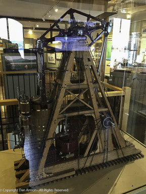 Walking beam steam engine model CT Maritime Museum Dan Antion