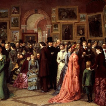 A Private View at the Royal Academy (1883) by William Powell Frith