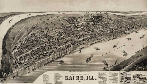 Cairo Illinois panoramic map 1885 H Willbe Wikipedia