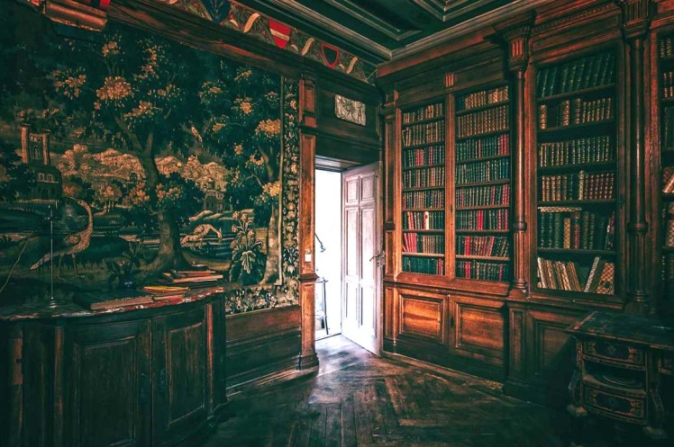 Library inside books open door Pixabay
