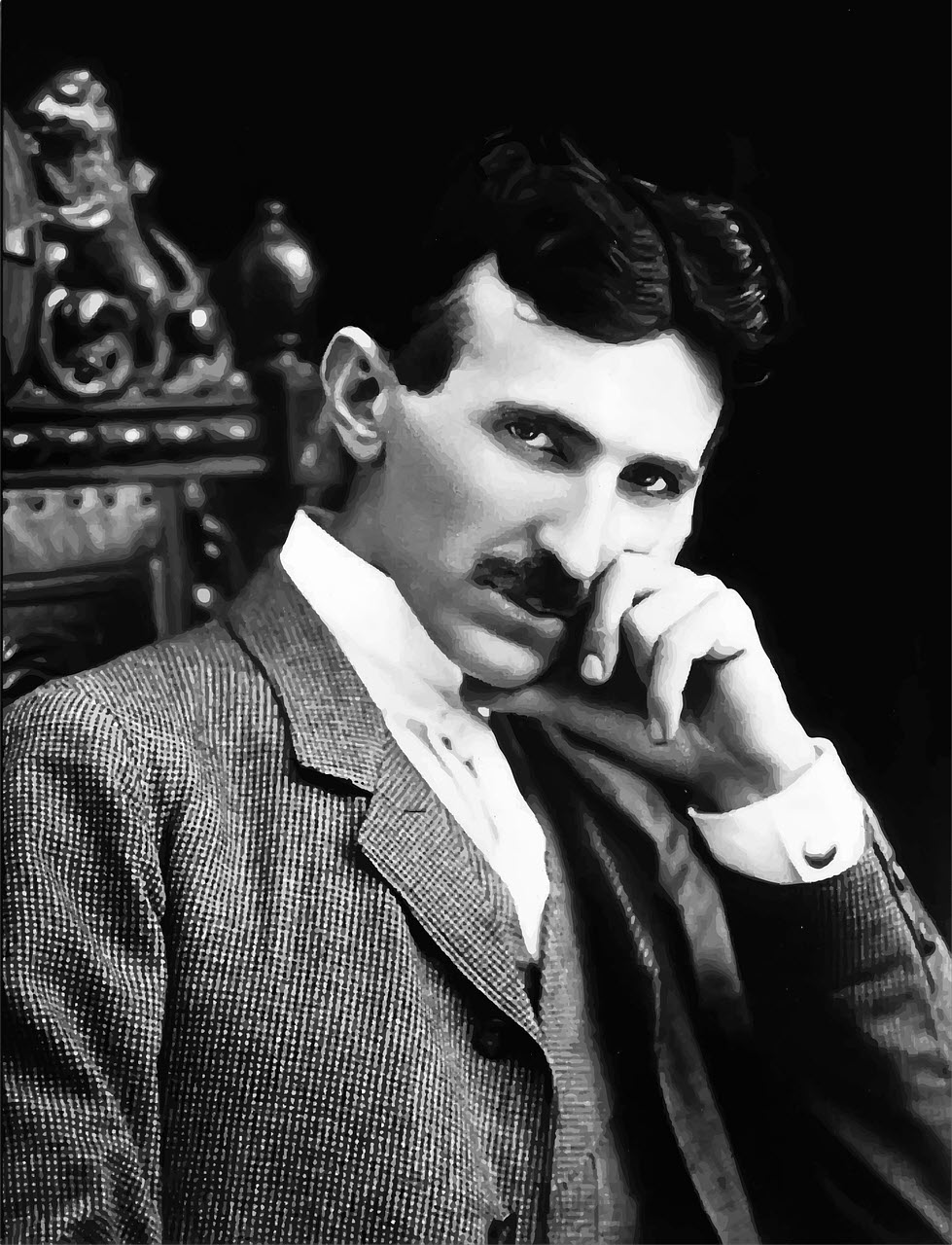 Nikola Tesla thinking Pixabay