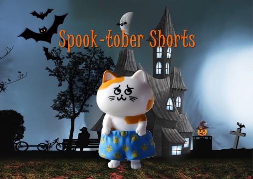 Spook-tober shorts logo image by Teagan